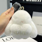 Handmade soft bunny fur ball key chain