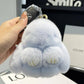 Handmade soft bunny fur ball key chain