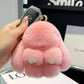 Handmade soft bunny fur ball key chain