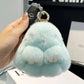 Handmade soft bunny fur ball key chain