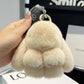 Handmade soft bunny fur ball key chain