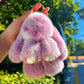 Handmade soft bunny fur ball key chain